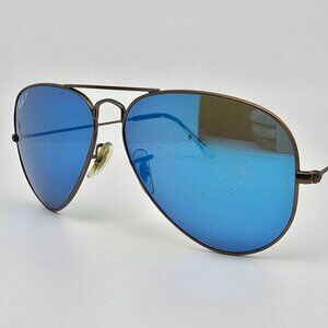 Ray-Ban RB3025 167/4L Bronze Copper Polarized Blue Mirror Aviator Sunglasses